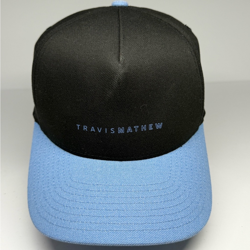 Travis Mathew Men's Main Port Snapback Adjustable Golf Hat Black